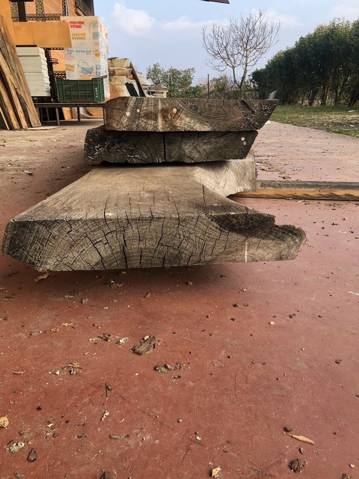 TAVOLE GREZZE IN ABETE LEGNO MASSICCIO 180x55 SPESSORE 95mm BRICOLAGE FAI  DA TE