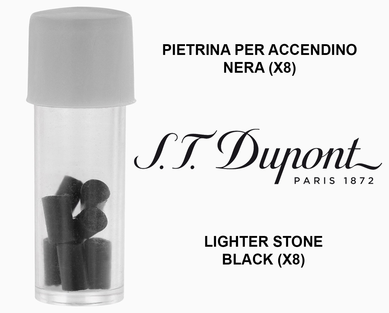 S.T. DUPONT BLACK FLINTS PIETRINA NERA RICAMBIO ACCENDINI LIGHTER LIGNE 1-2  601