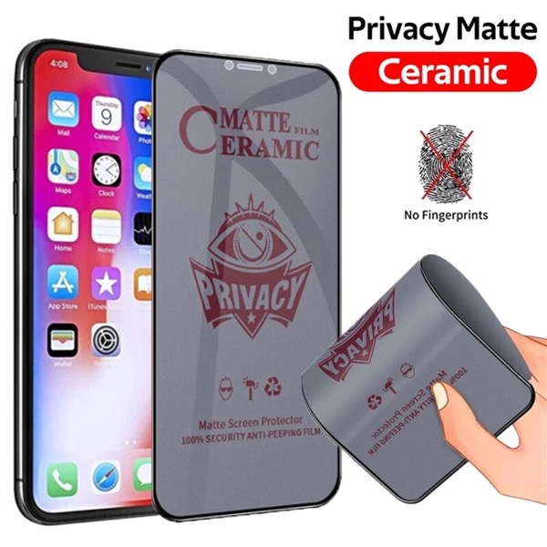 Pellicola ceramic 9D x iPhone 14 13 12 11 X Xr mini pro plus max opaca  privacy